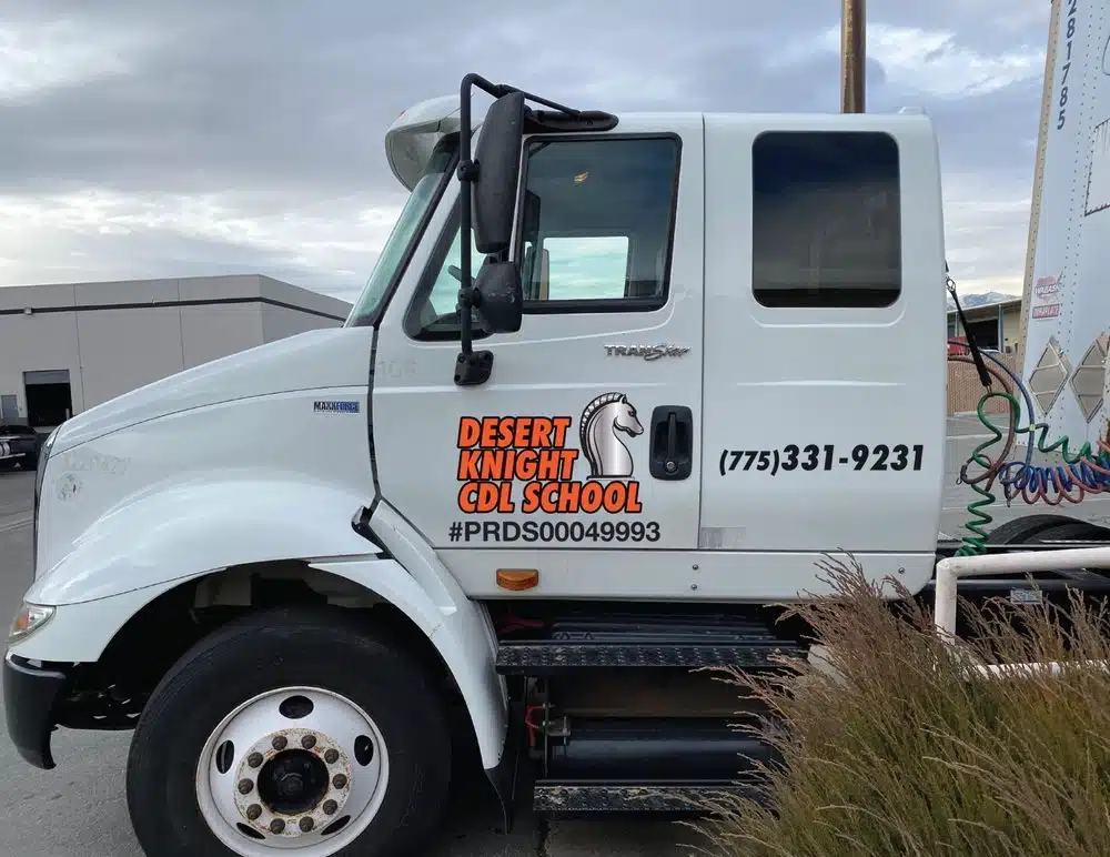 White Desert Knight CDL School truck